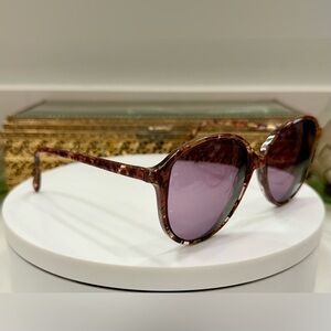 Ashley Stewart US Made Gold/Bronze/Copper Metallic Swirl Rx Eyeglass Frames EUC